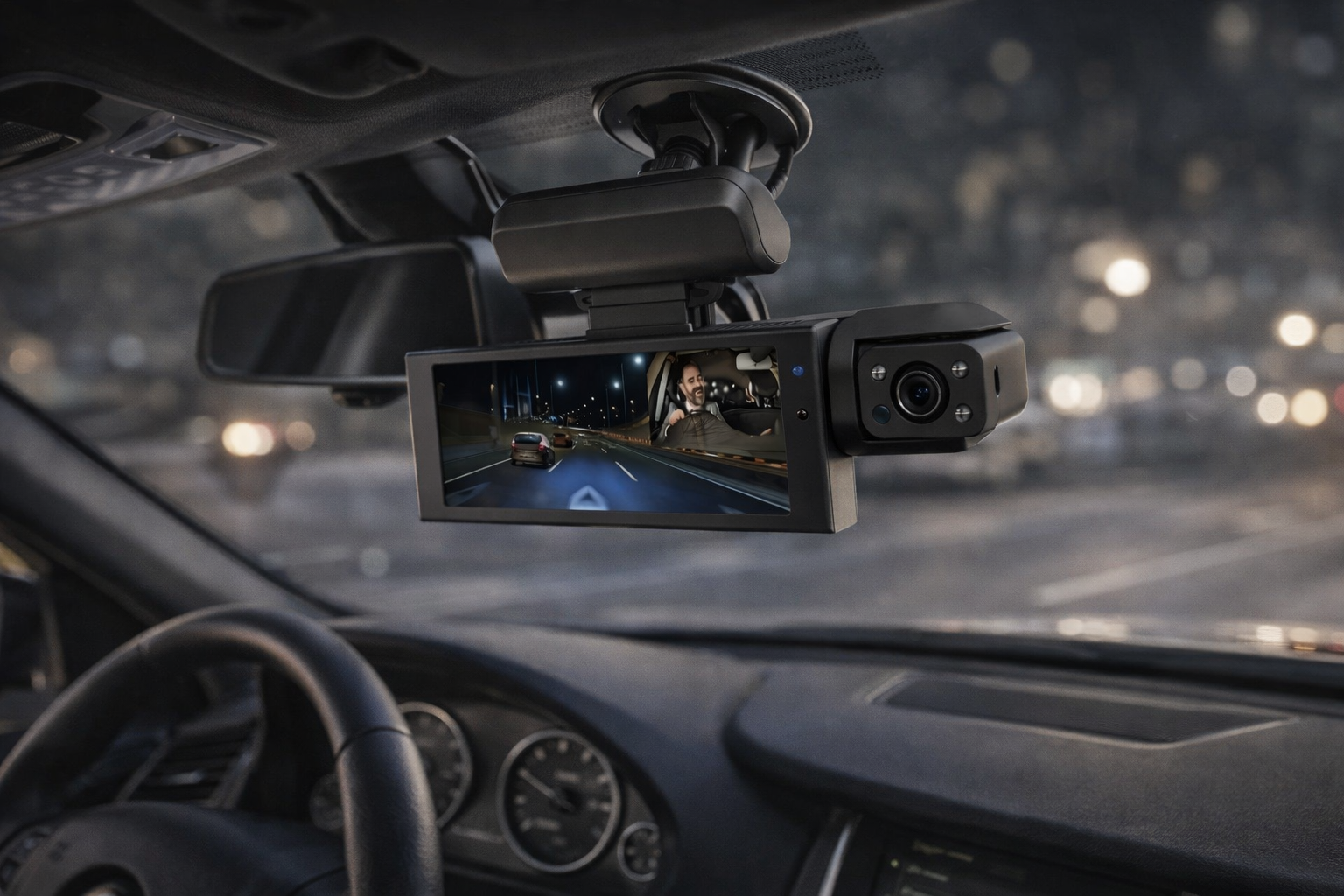 DRIVEGUARD™ 1080P DUAL CAMER WiFi DASH CAM