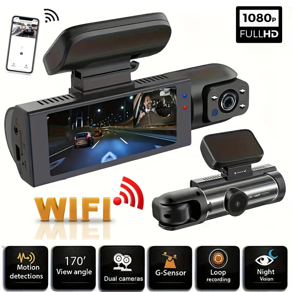 DRIVEGUARD™ 1080P DUAL CAMER WiFi DASH CAM