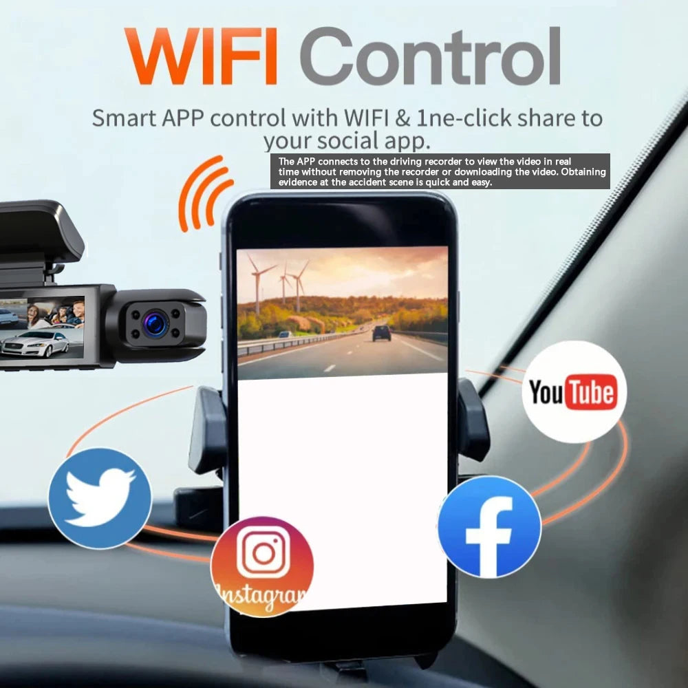 DRIVEGUARD™ 1080P DUAL CAMER WiFi DASH CAM